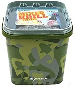 Bait-Tech Pellets Camo Buckets -Fishing Equipment Store bait tech pellets camo buckets mixed krill bucket fishing fishmas willy worms 541